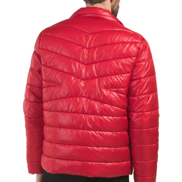 NEW KENNETH COLE Quilted Mid-weight Puffer Jacket red for men 364tn - Picture 4 of 4